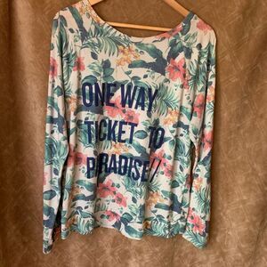 Authentic American Heritage Sweater Womens XL Floral Pullover Graphic Sweatshirt